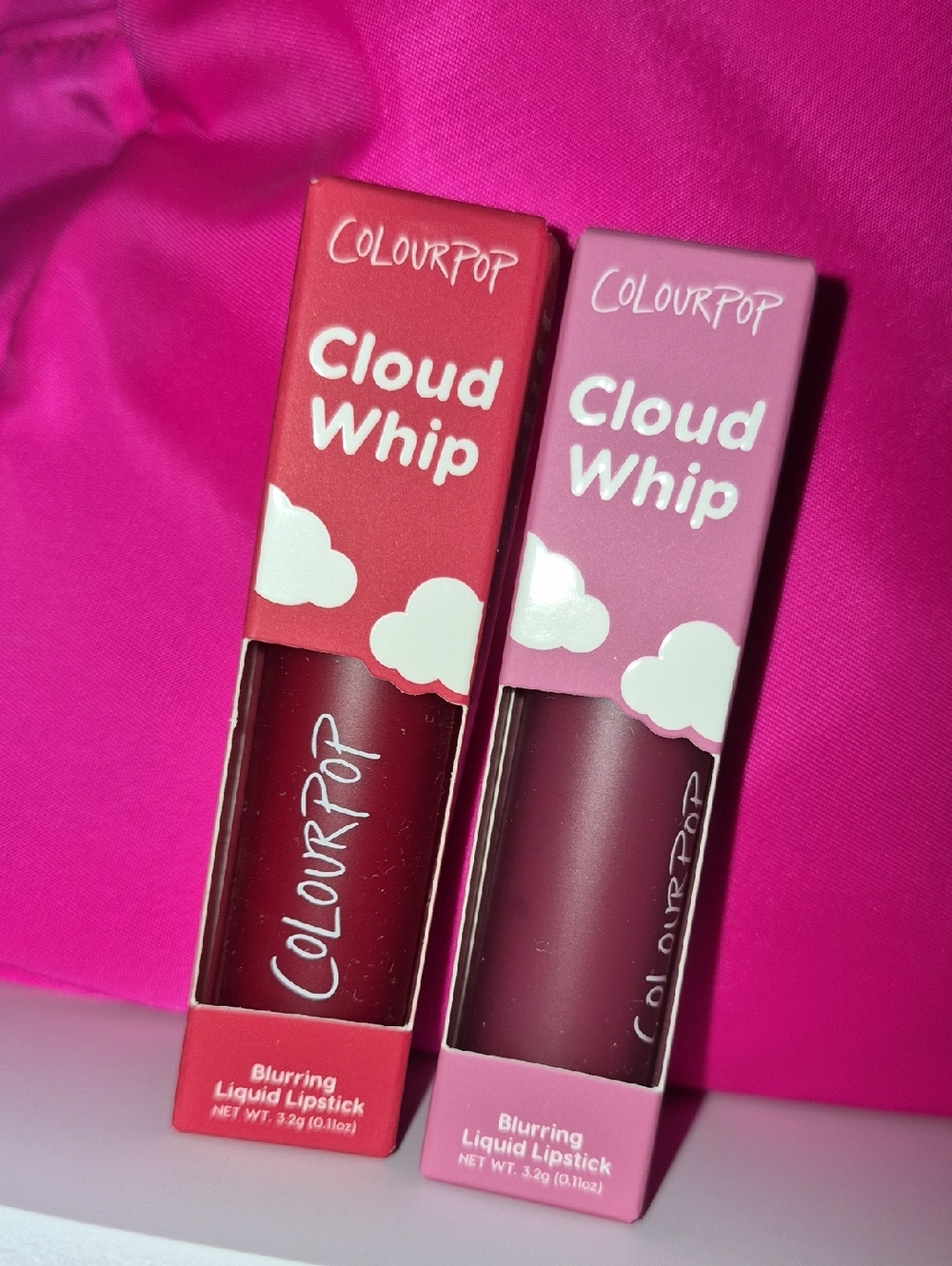 ColourPop Cloud Whip Liquid Lipsticks - Crimson Red & Dusty Rose